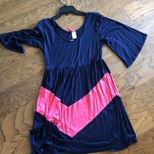 New with tags! Navy cotton dress